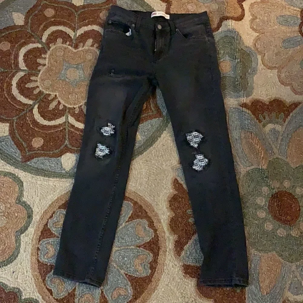 EUC DISTRESSED LEVIS 512 SLIM TAPERED FIT JEANS size 8